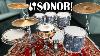 SONOR DRUM SET KIT SABIAN CYMBALS WithROAD CASES WILD MICK BROWN TED NUGENT DOKKEN Used Drum Sets
